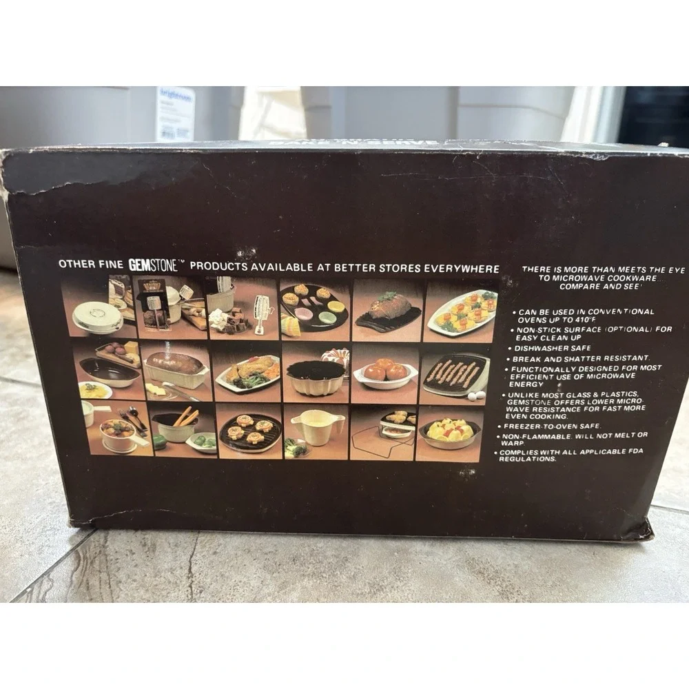 Vintage Nordic Ware Gemstone Au Gratin Bake N Serve 1.5 Qt 63404 Box Made in USA